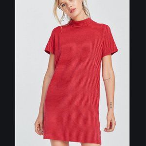 Urban Outfitters Mock Neck Mini Dress in Red